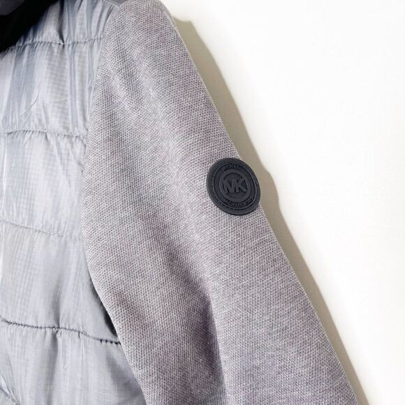 MICHAEL KORS Quilted Hooded Knit Zip Front Jacket  - Picture 8 of 15